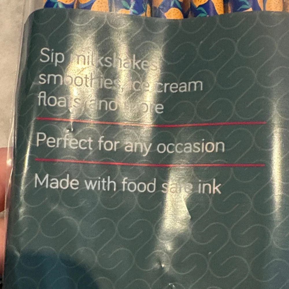 Kizmos Paper Milkshake Straws - 50 Count lemons larger straw than normal